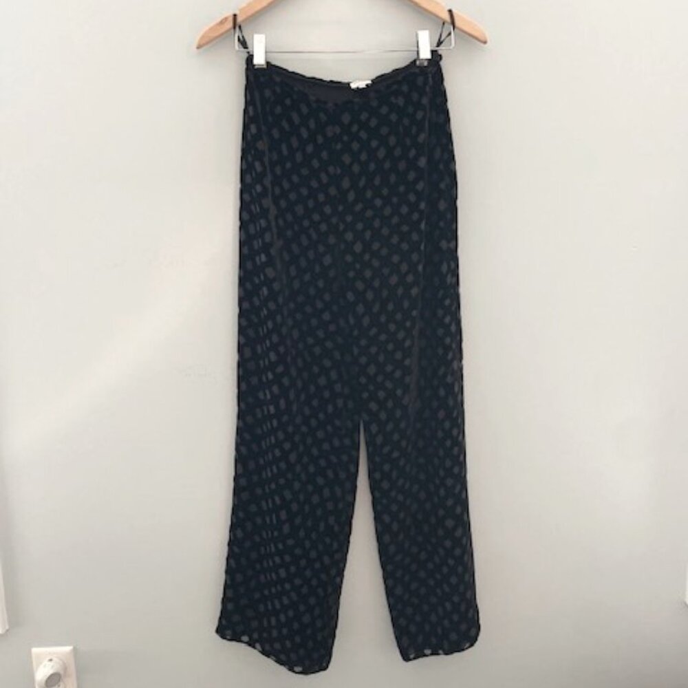 Vintage Armani Collezioni Velvet Wide Leg Pants - Size 4